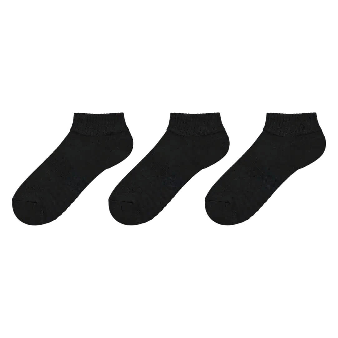 

Комплект носков Uniqlo Short Socks, 3 пары, черный