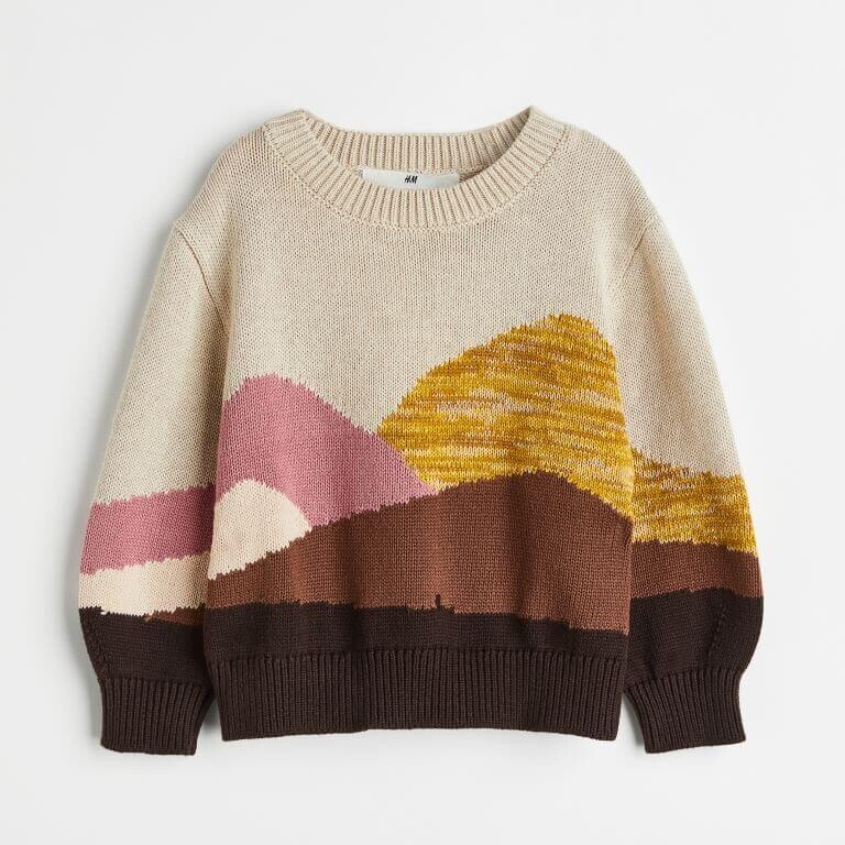 

Свитер косички H&M Mountains, светло-бежевый