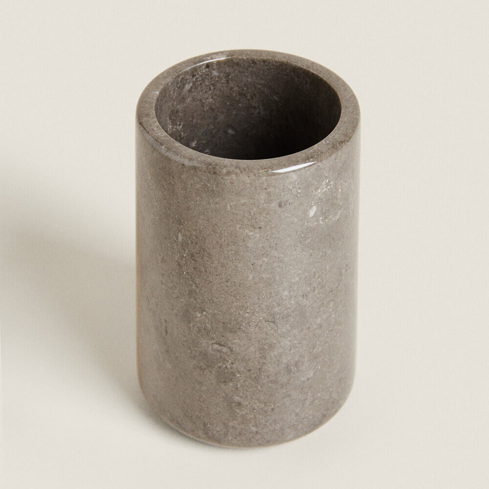 

Стакан для ванной Zara Home Dark Marble, серый