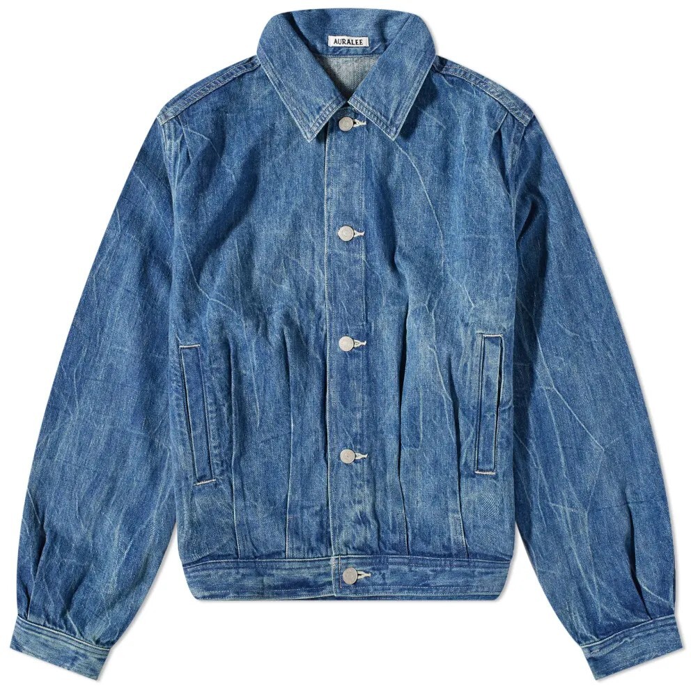 

Джинсовая куртка Auralee Faded Selvedge, синий
