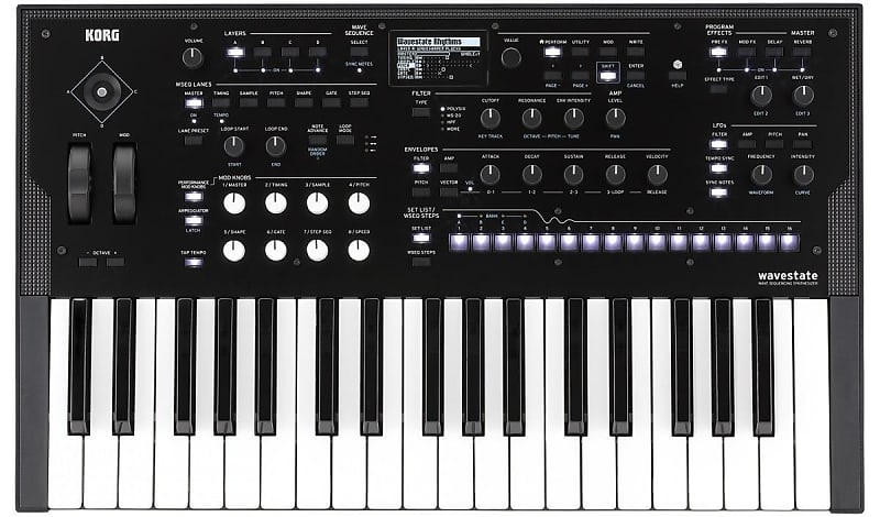 Korg Wavestate Wave 37-Key Sequencing Digital Keyboard Synthesizer Synth синтезаторы korg nts 1 digital nu tekt synthesizer