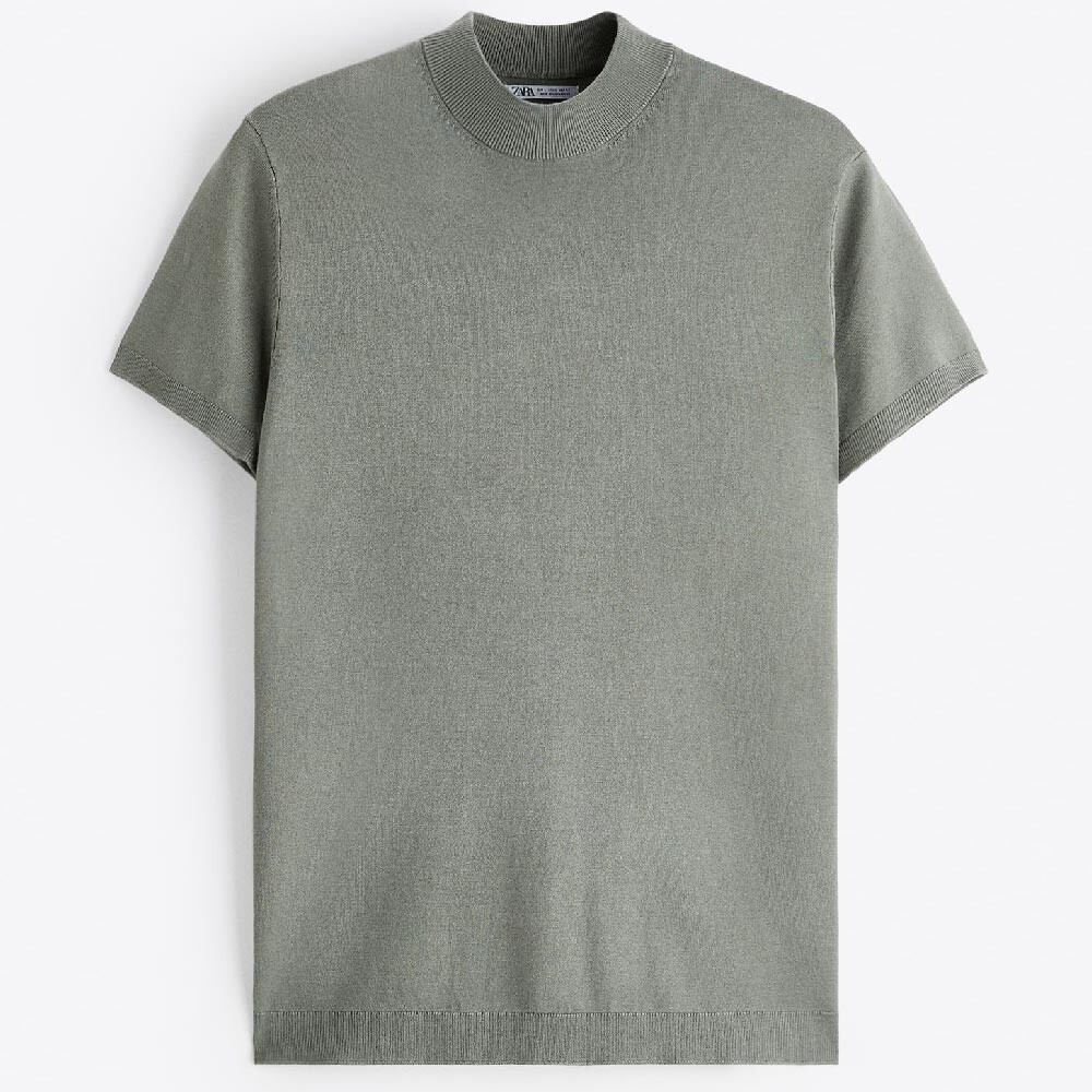 

Футболка Zara High Neck Knit, серый
