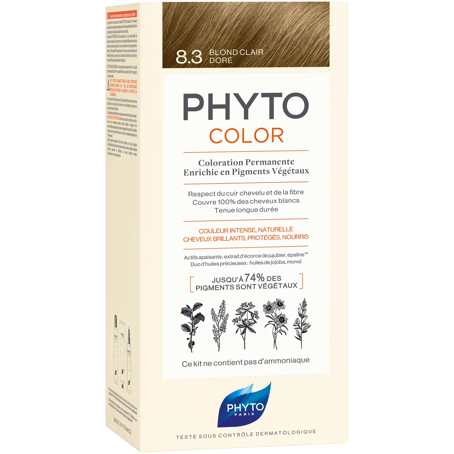 

Phyto Phytocolor краска для волос 8.3 светло-золотистый блонд, 1 упаковка