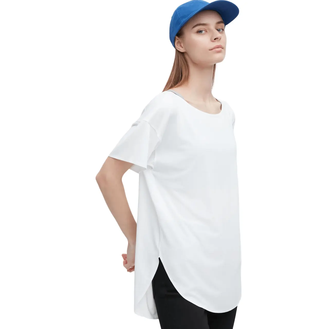

Футболка Uniqlo Airsm Seamless Boat Neck Longline Short Sleeved, белый
