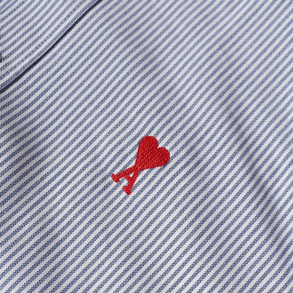 

Рубашка AMI Heart Striped Button Down Oxford Shirt