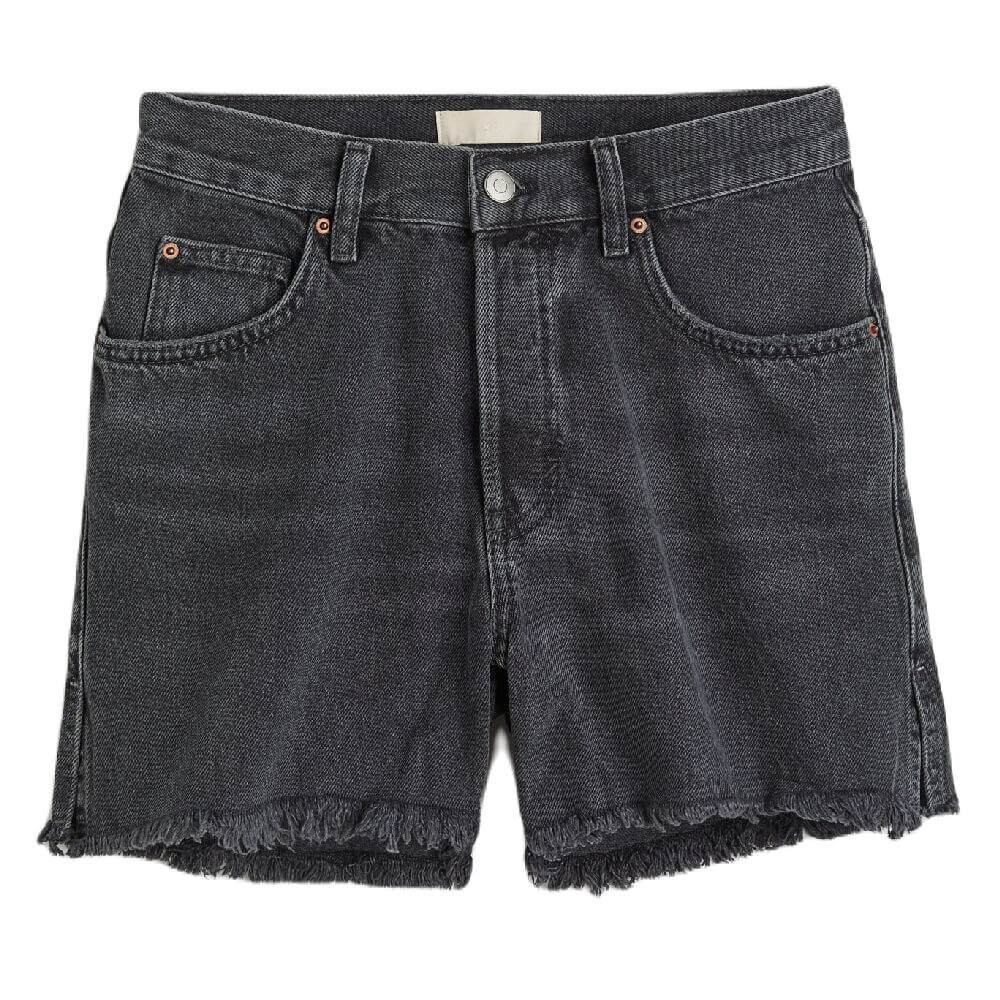 

Шорты H&M High Waist Denim, черный