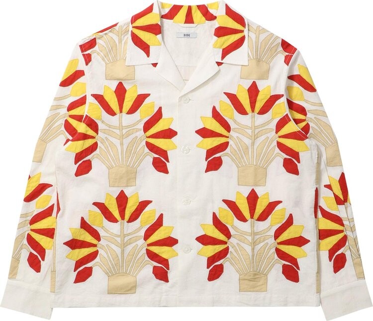 

Рубашка Bode Foliage Appliqué Long-Sleeve Shirt Multicolor, разноцветный