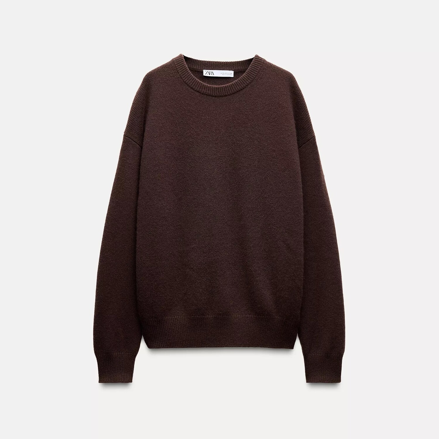 

Свитер Zara by Carlyne Cerf Plain 100% Cashmere, коричневый
