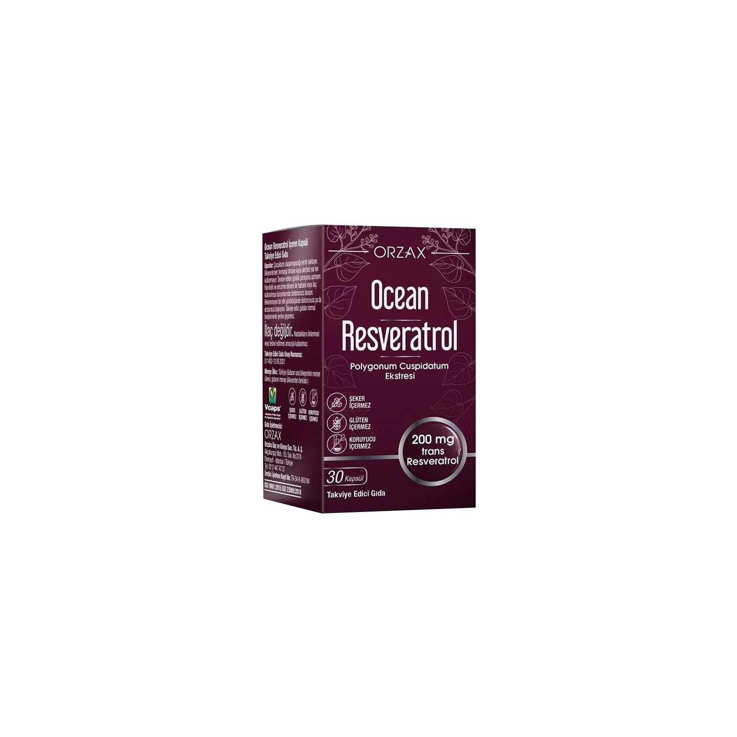 Пищевая добавка Orzax Resveratrol 200 мг, 30 капсул