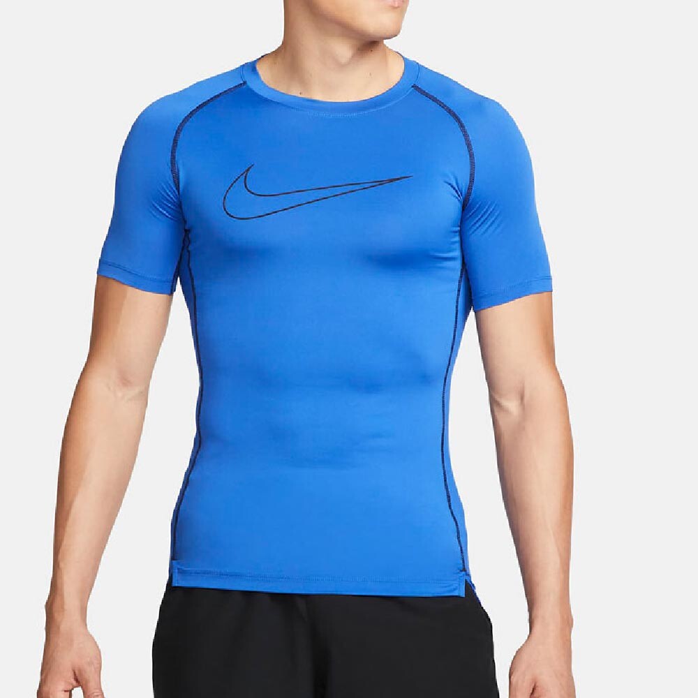 

Футболка Nike Pro Dri-FIT Men's Tight Fit Short-Sleeve, черный/синий