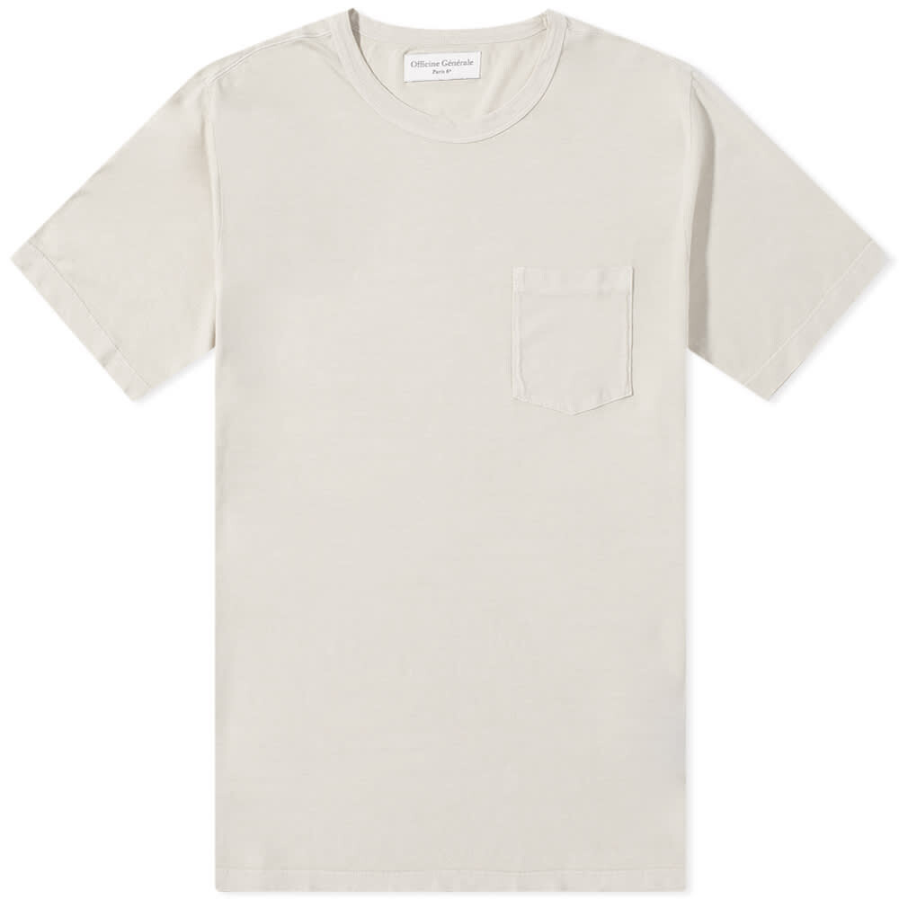 

Футболка Officine Générale Pigment Dyed Pocket Tee, Белый