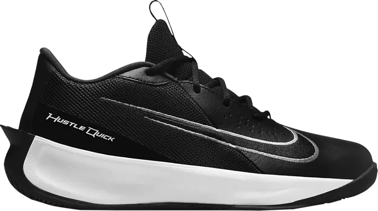 

Кроссовки Nike Team Hustle Quick 3 GS 'Black Metallic Silver', черный