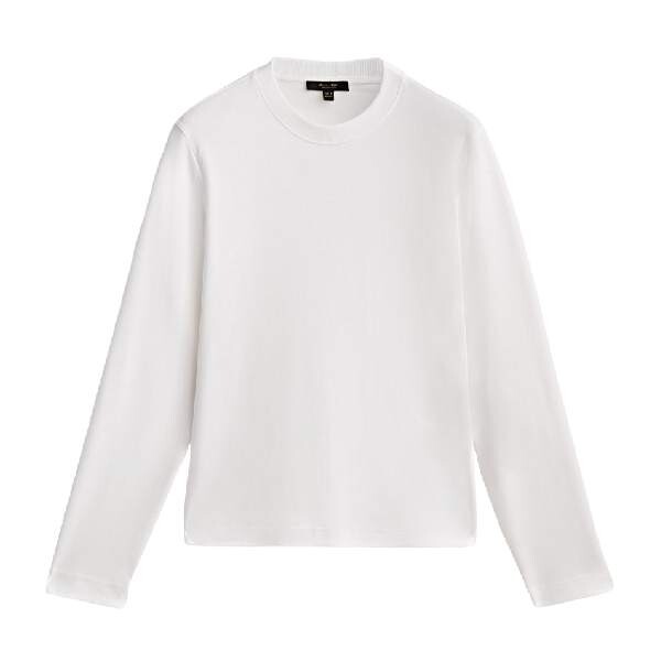 

Лонгслив Massimo Dutti Cotton, кремовый, Бежевый
