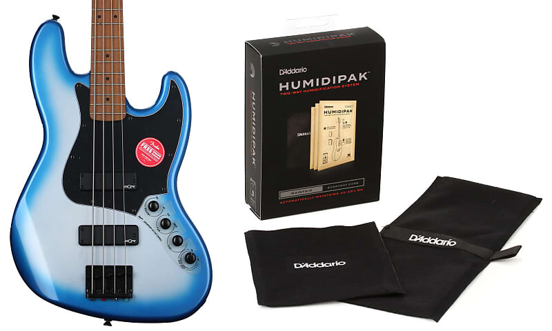 

Металлический комплект Squier Contemporary Active Jazz Bass HH - Sky Burst с увлажнителем D'Addario, поддерживающим автоматическую систему контроля влажности Squier + D'Addario 0370451536=1 PW-HPK-01=1