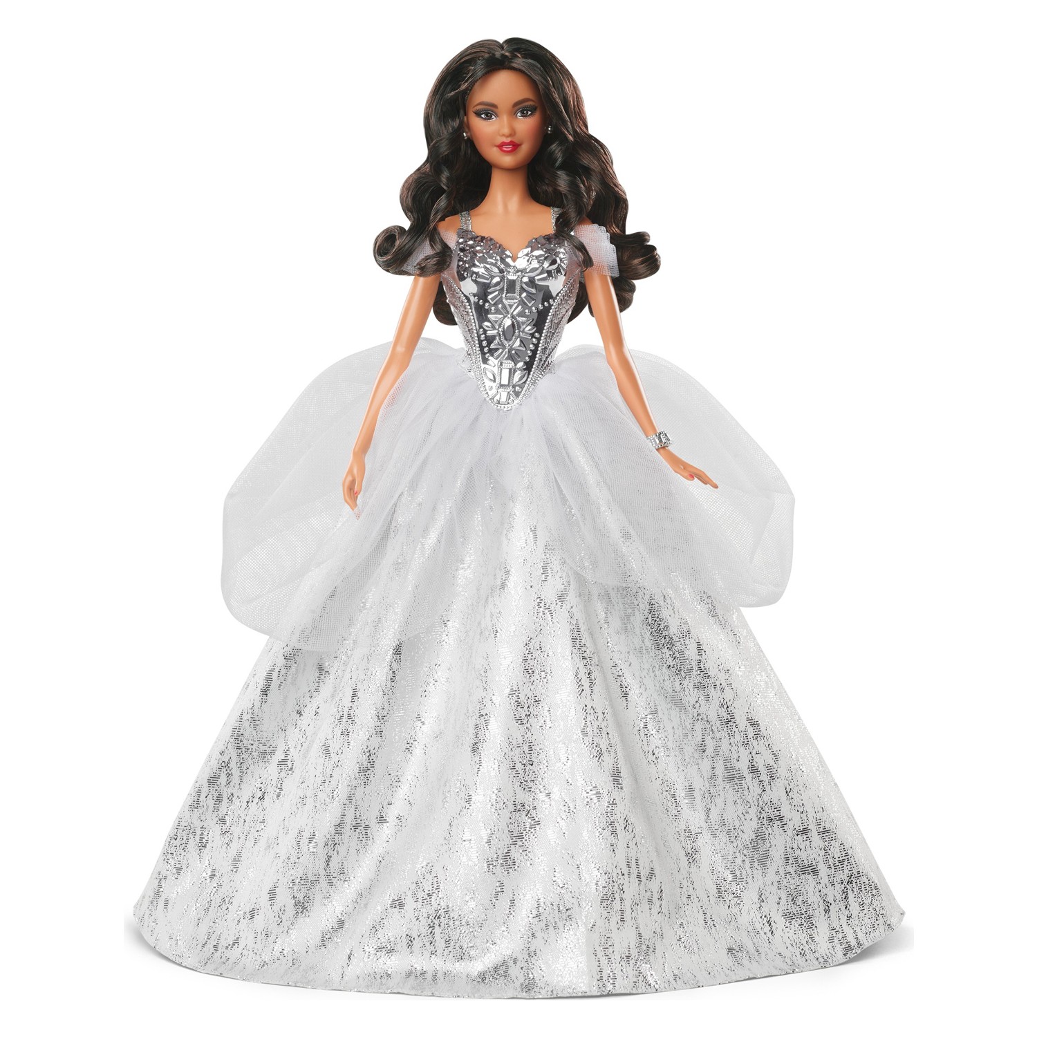 Кукла Barbie Holiday 2021 с черными волнистыми волосами