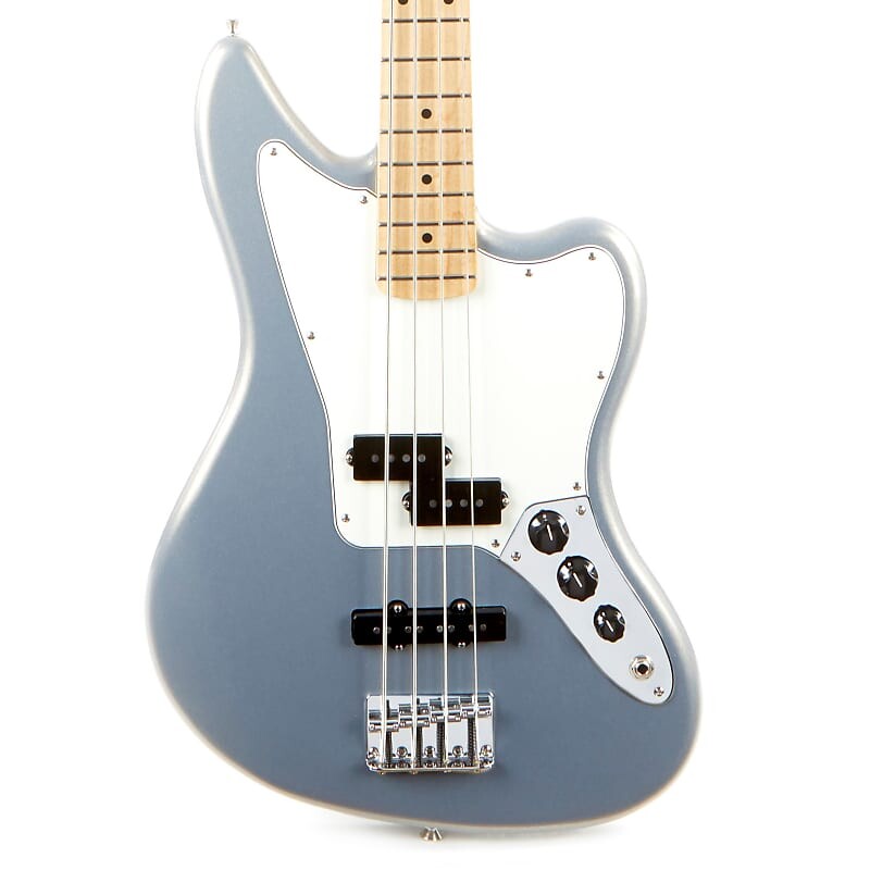 

Fender Player Series Jaguar Bass Maple — серебристый Jaguar Bass with Maple Fretboard