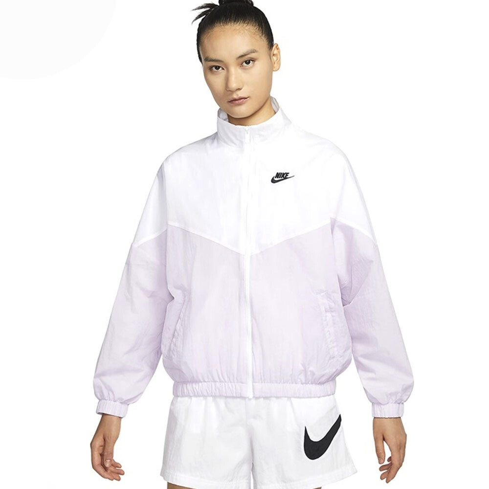 

Куртка Nike Sportswear Essential Windrunner Woven, белый/сиреневый