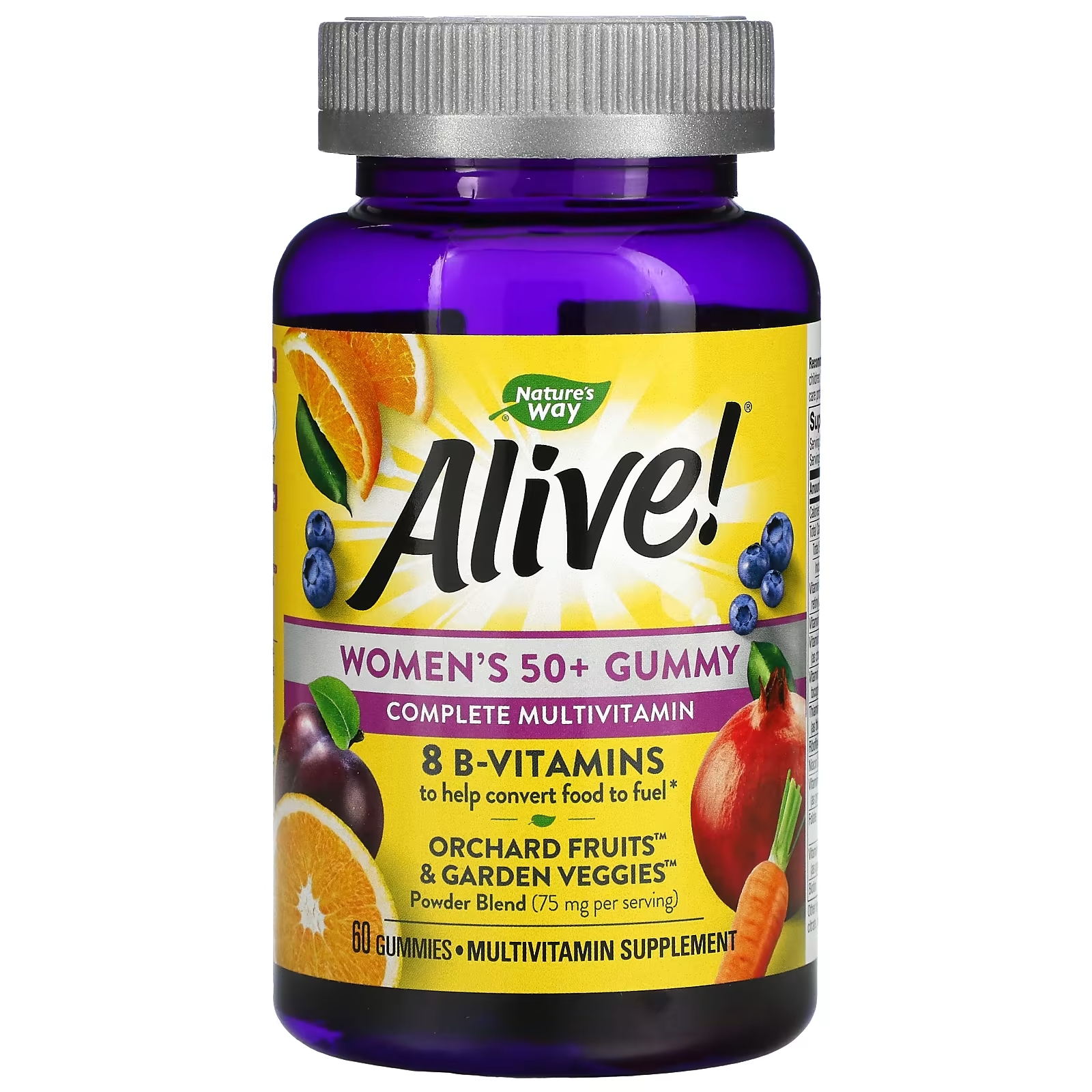 Жевательные Витамины для Женщин после 50 лет Nature's Way со вкусом фруктов, 60 таблеток жевательные витамины nature s way для женщин старше 50 лет 75 таблеток