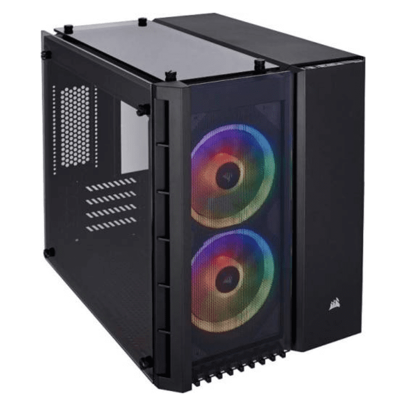 Корпус Corsair 280X Crystal RGB Micro ATX из закаленного стекла для ПК, черный, CC-9011135-WW цена и фото