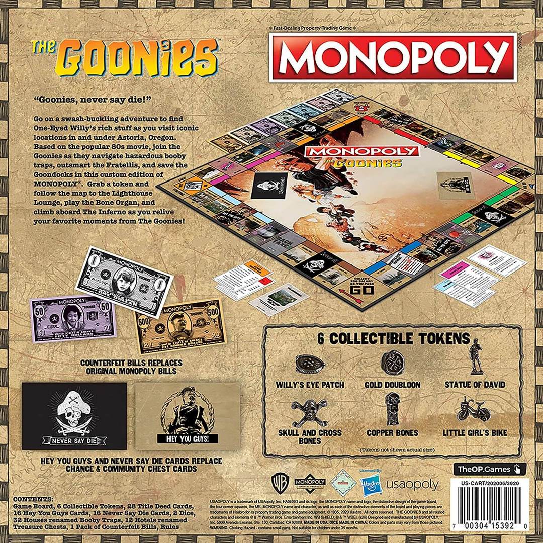 Настольная игра The Op Monopoly: The Goonies Based On The 80s Adventure  Classic Film – купить с доставкой из-за рубежа через платформу  «CDEK.Shopping»