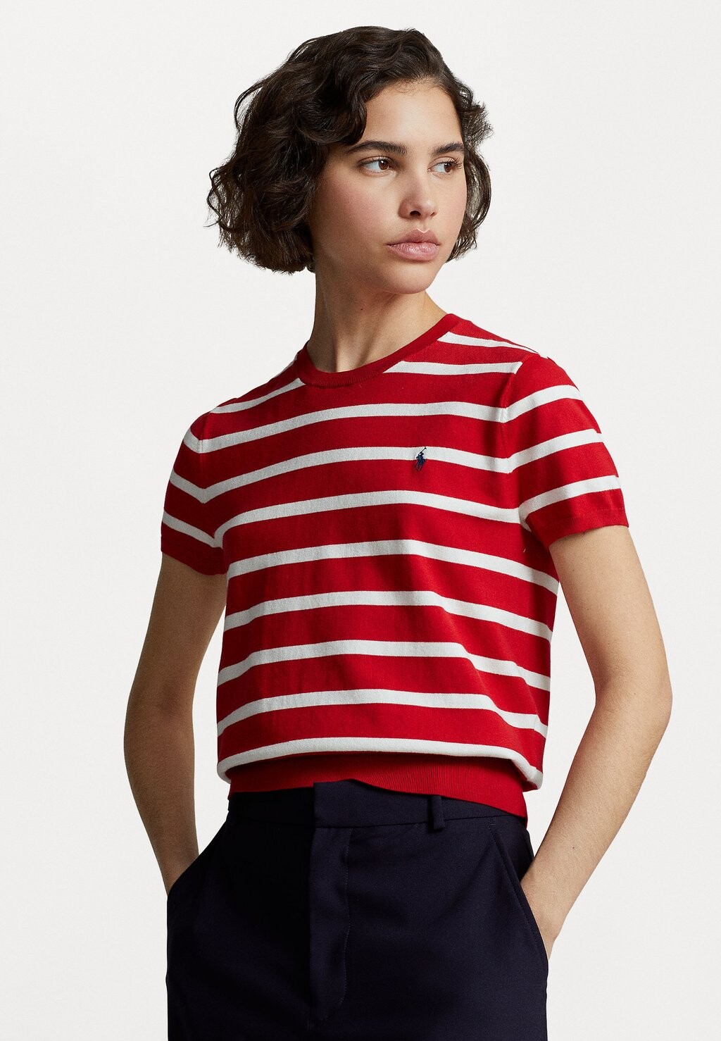 

Футболка с принтом Short Sleeve Polo Ralph Lauren, цвет red/white