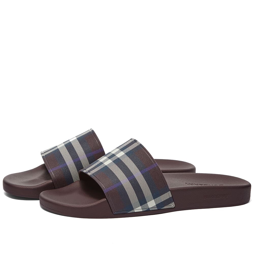 

Шлепанцы Burberry Furley Check Slide