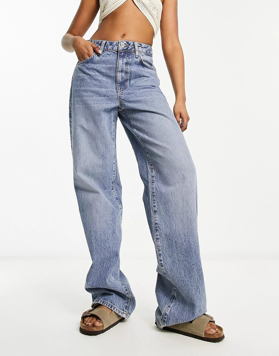 

Джинсы Superdry Vintage Wide Denim, светло-синий