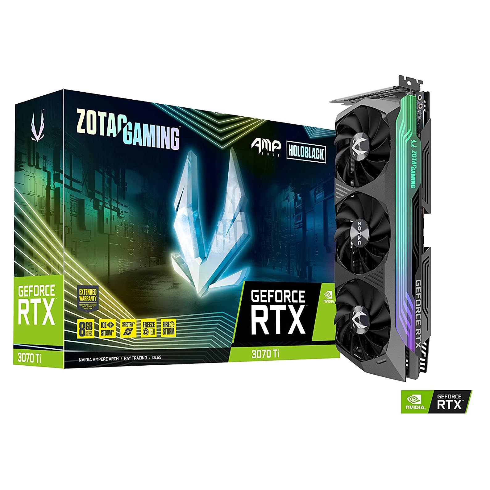 Видеокарта ZOTAC Gaming GeForce RTX 3070 Ti AMP Holo, 8GB, GDDR6X - фото