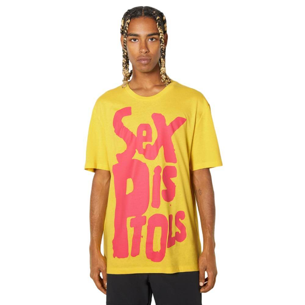 Футболка Bershka Party Collection Regular Fit Short Sleeve With Sex Pistols  Print, желтый – заказать с доставкой из-за рубежа через онлайн-сервис  «CDEK.Shopping»