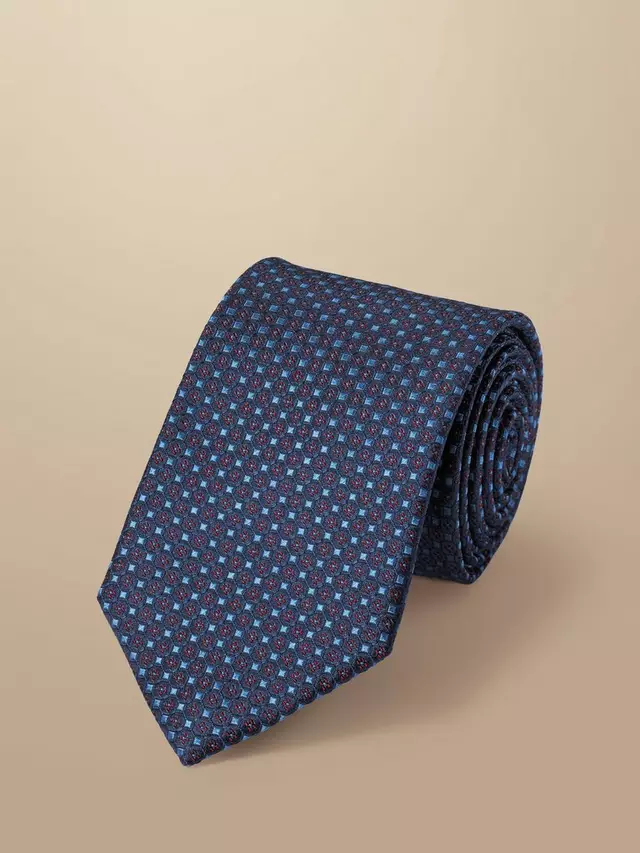 

Галстук Charles Tyrwhitt Stain-Resistant Silk, цвет french blue