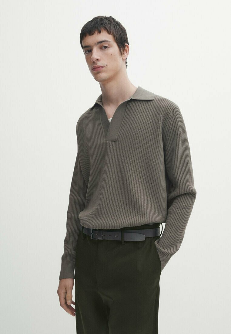 

Футболка с длинным рукавом Massimo Dutti, хаки