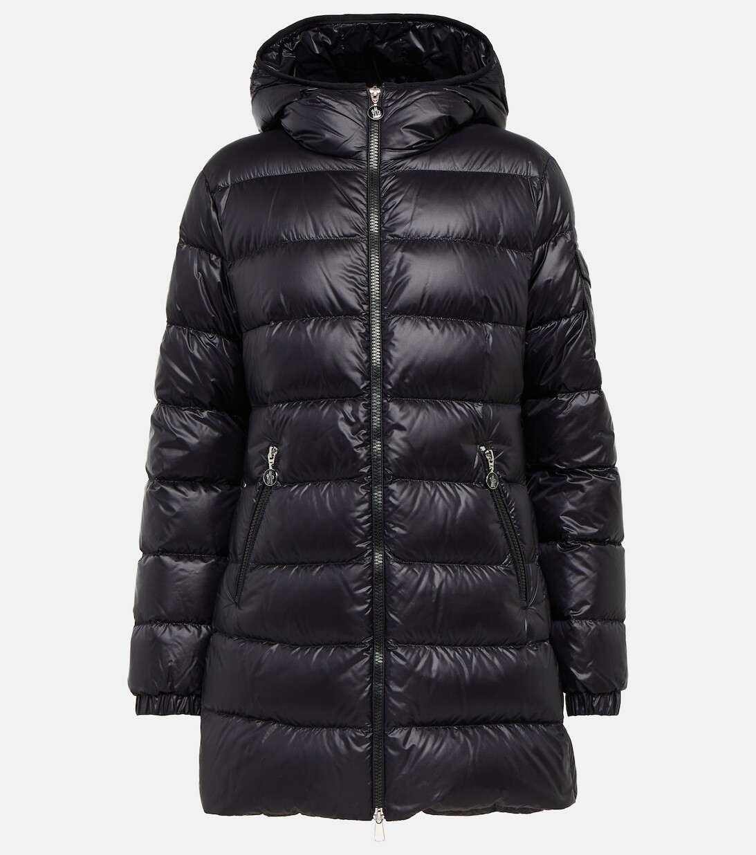 

Стеганое пуховое пальто MONCLER, черный