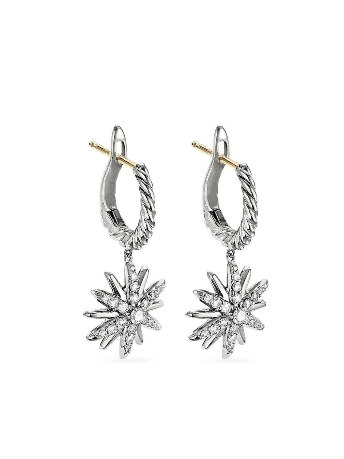 

Серьги-подвески с кристаллами David Yurman, серебряный