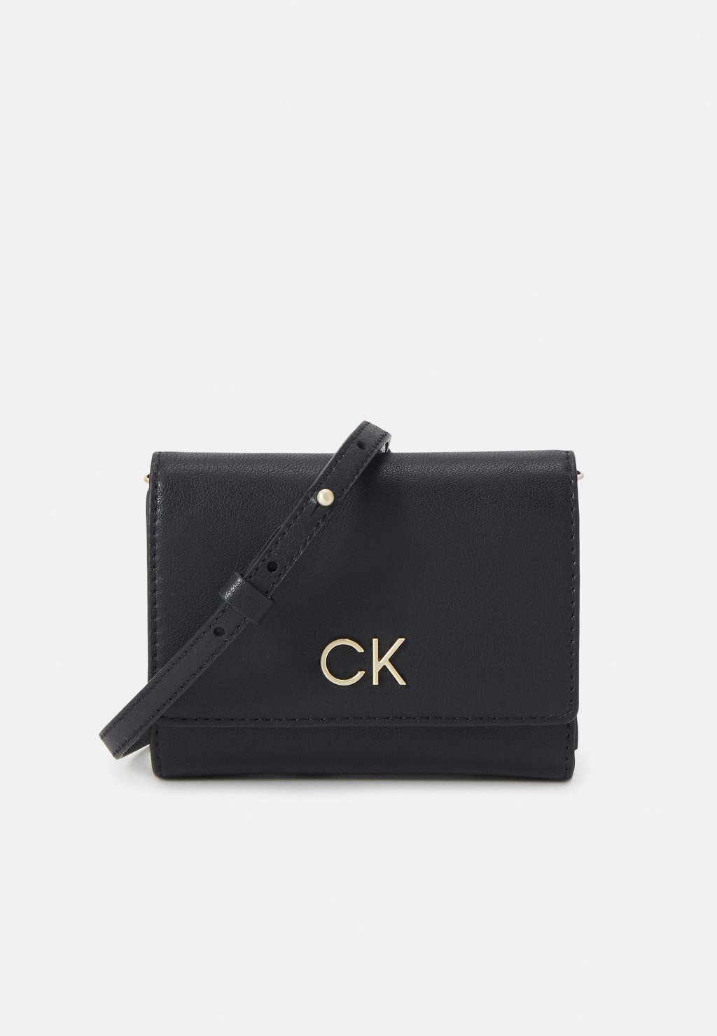 Кошелек LOCK TRIFOLD CHAIN Calvin Klein, цвет black кошелек mini quilt small trifold calvin klein цвет black