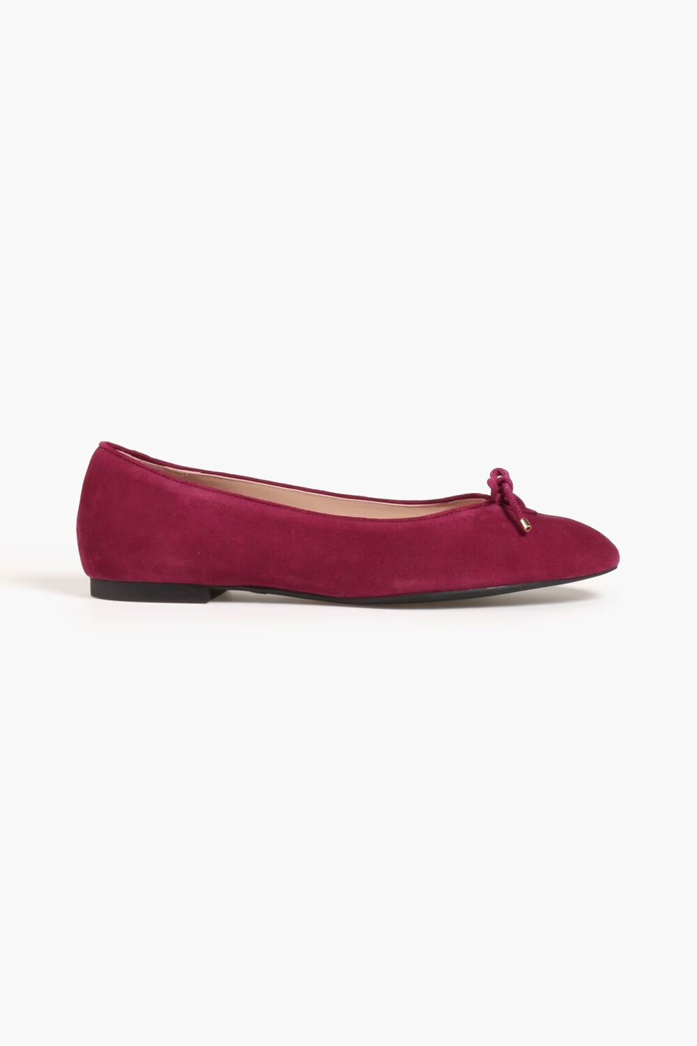 

Замшевые балетки Gabby с бантом Stuart Weitzman, слива