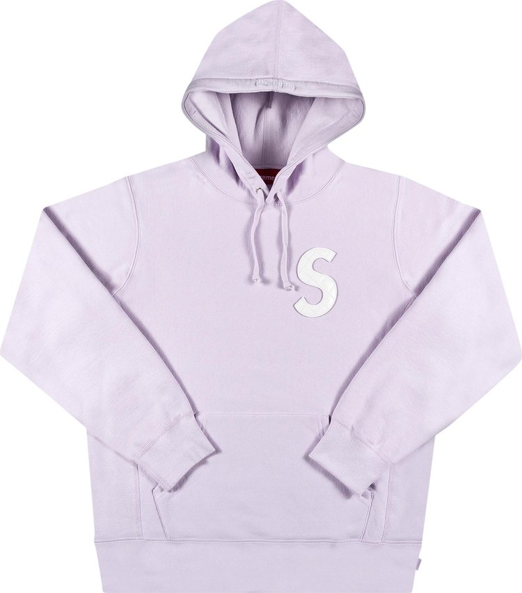 Толстовка Supreme S Logo Hooded Sweatshirt 'Light Purple', фиолетовый толстовка supreme shattered logo crewneck purple фиолетовый