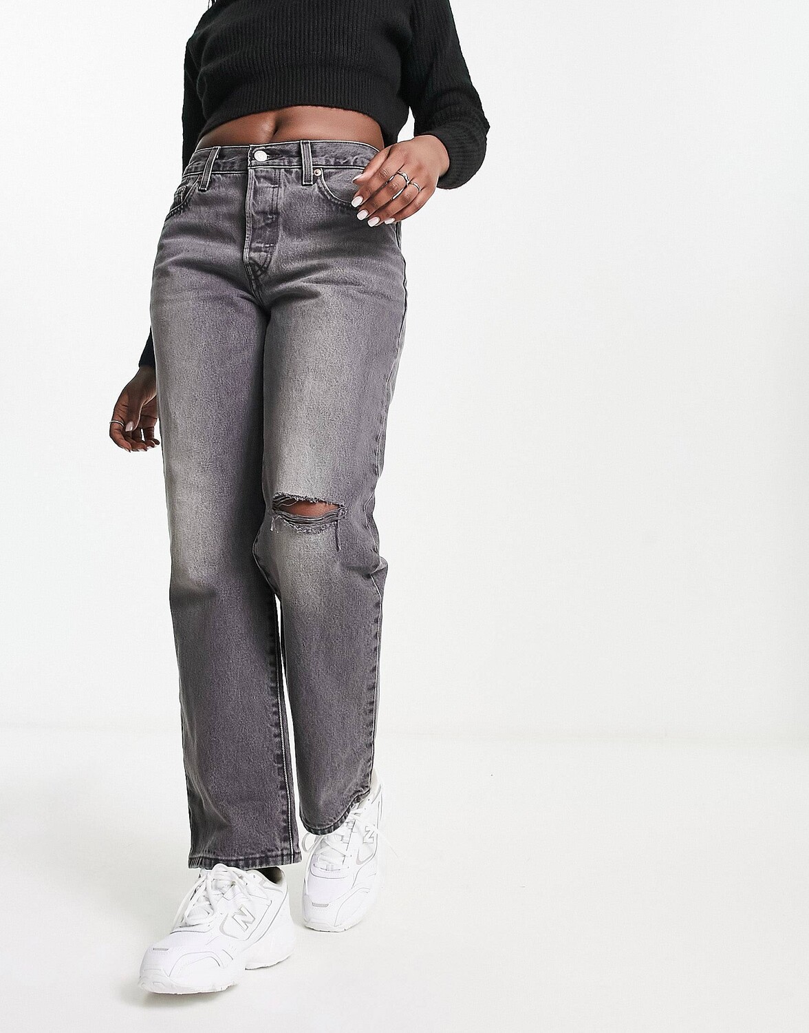 

Серые джинсы прямого кроя Levi's 501 90-х годов