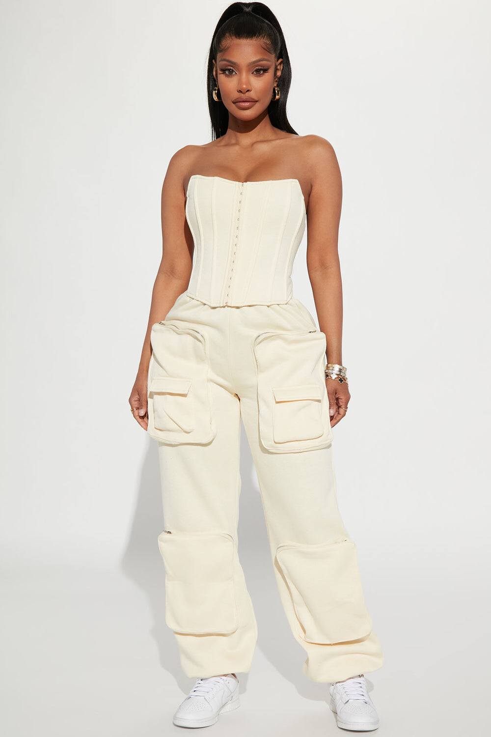 

Брюки карго Fashion Nova TP16174C, кремовый