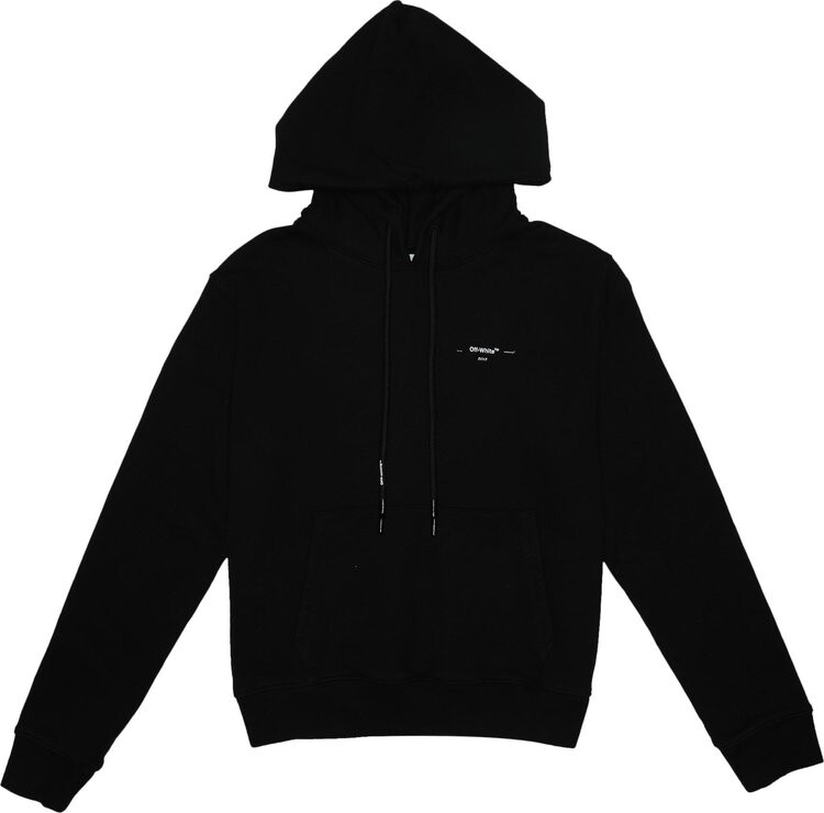 Худи Off-White Arrow Logo Slim Hoodie 'Black', черный худи off white arrow logo slim hoodie black черный