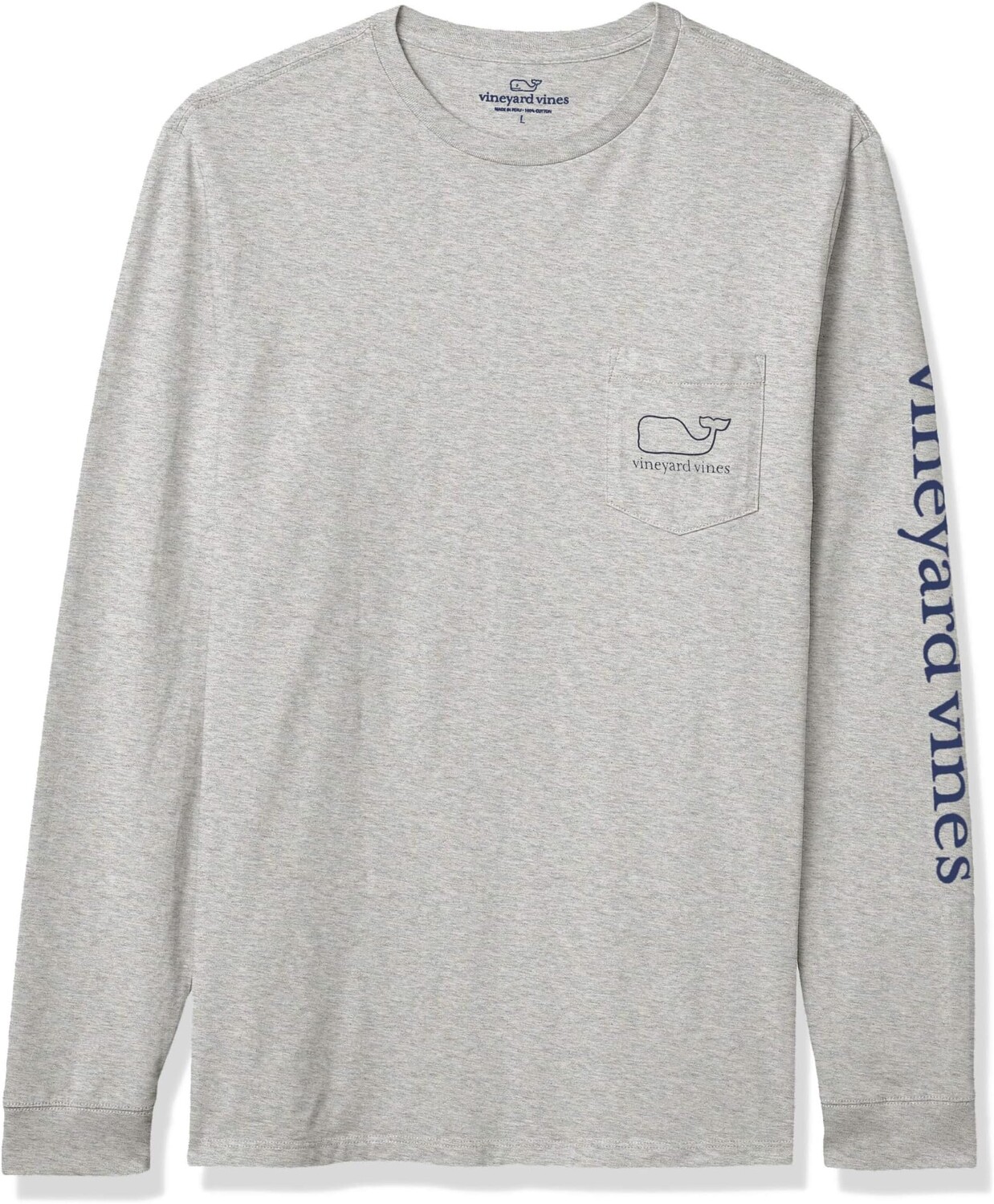

Футболка Vineyard Vines Long Sleeve Whale Pocket T-Shirt, цвет Gray Heather