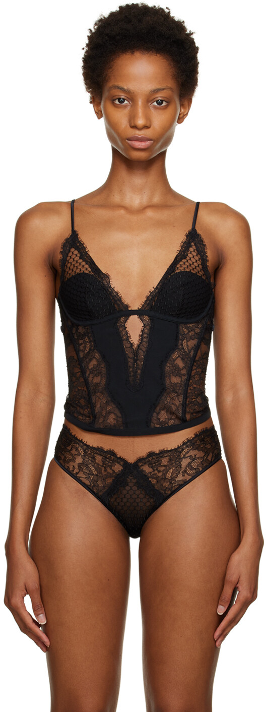 

Черный корсет Honeycomb Shadows La Perla