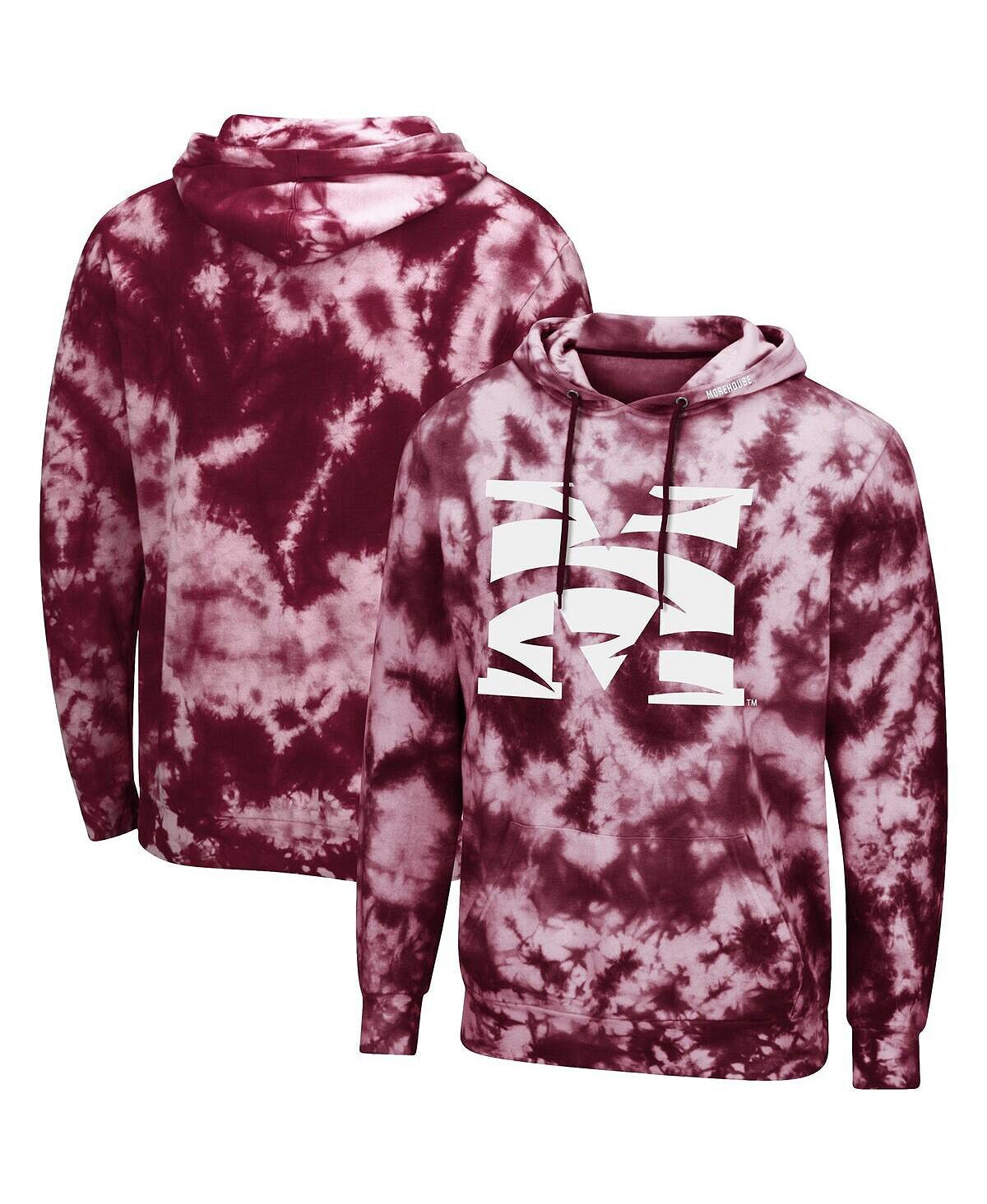 

Мужская худи maroon morehouse maroon tigers tie-dye pullover hoodie Colosseum