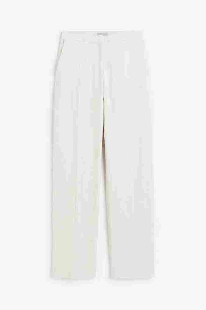

Брюки H&M Straight, светло-бежевый