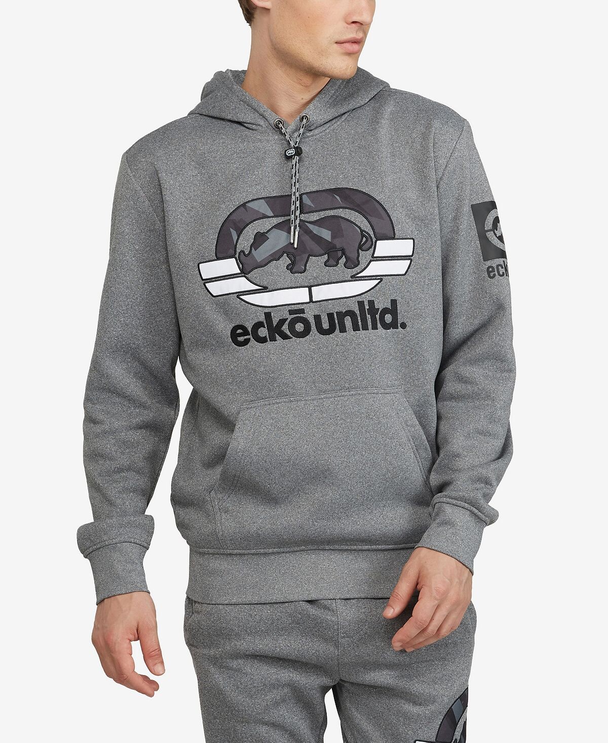 

Мужская толстовка с капюшоном sky reach Ecko Unltd, серый