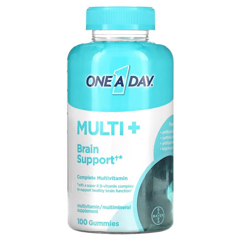 цена Мультивитамины One-A-Day Multi + Brain Support, 100 жевательных конфет