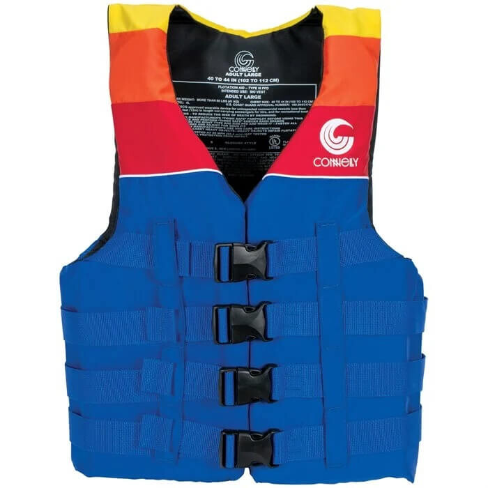 

Жилет для вейкбординга Connelly 4 Buckle Retro Nylon CGA Wakeboard Vest 2023, мультиколор