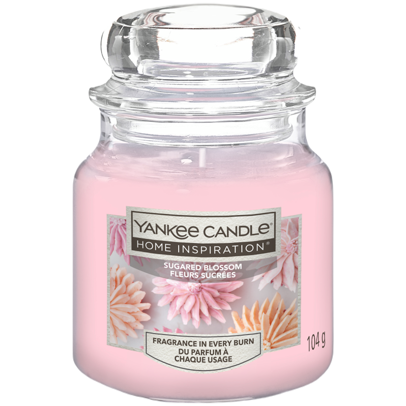Yankee Candle Home Inspiration Sugar Blossom маленькая ароматическая свеча, 104 г свеча ароматическая yankee candle midnight jasmine 104 мл