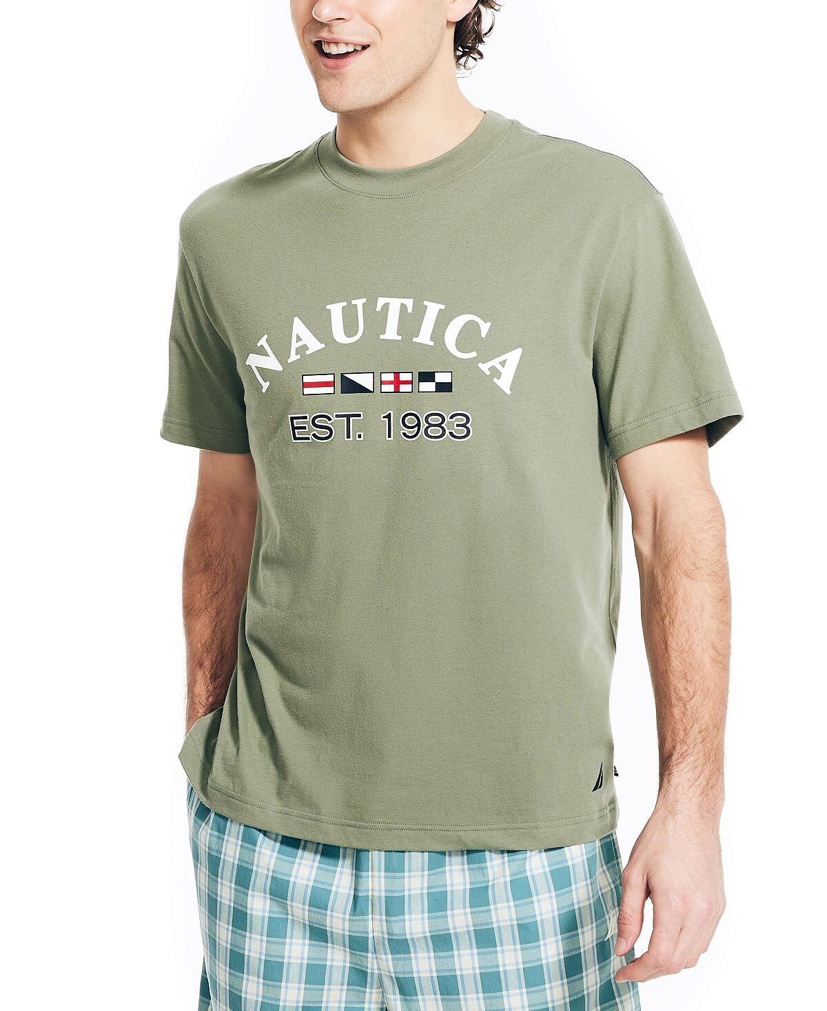 

Мужская футболка свободного кроя с графическим логотипом для сна Nautica