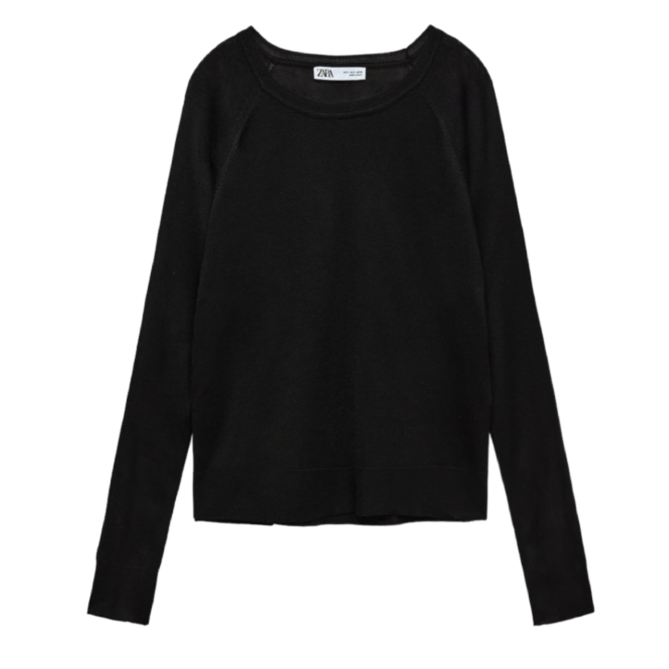 Свитер Zara Basic Knit, черный свитер для девочек zara knit серый