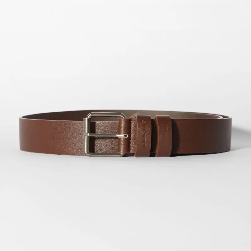 

Ремень Bershka Wide Faux Leather, коричневый